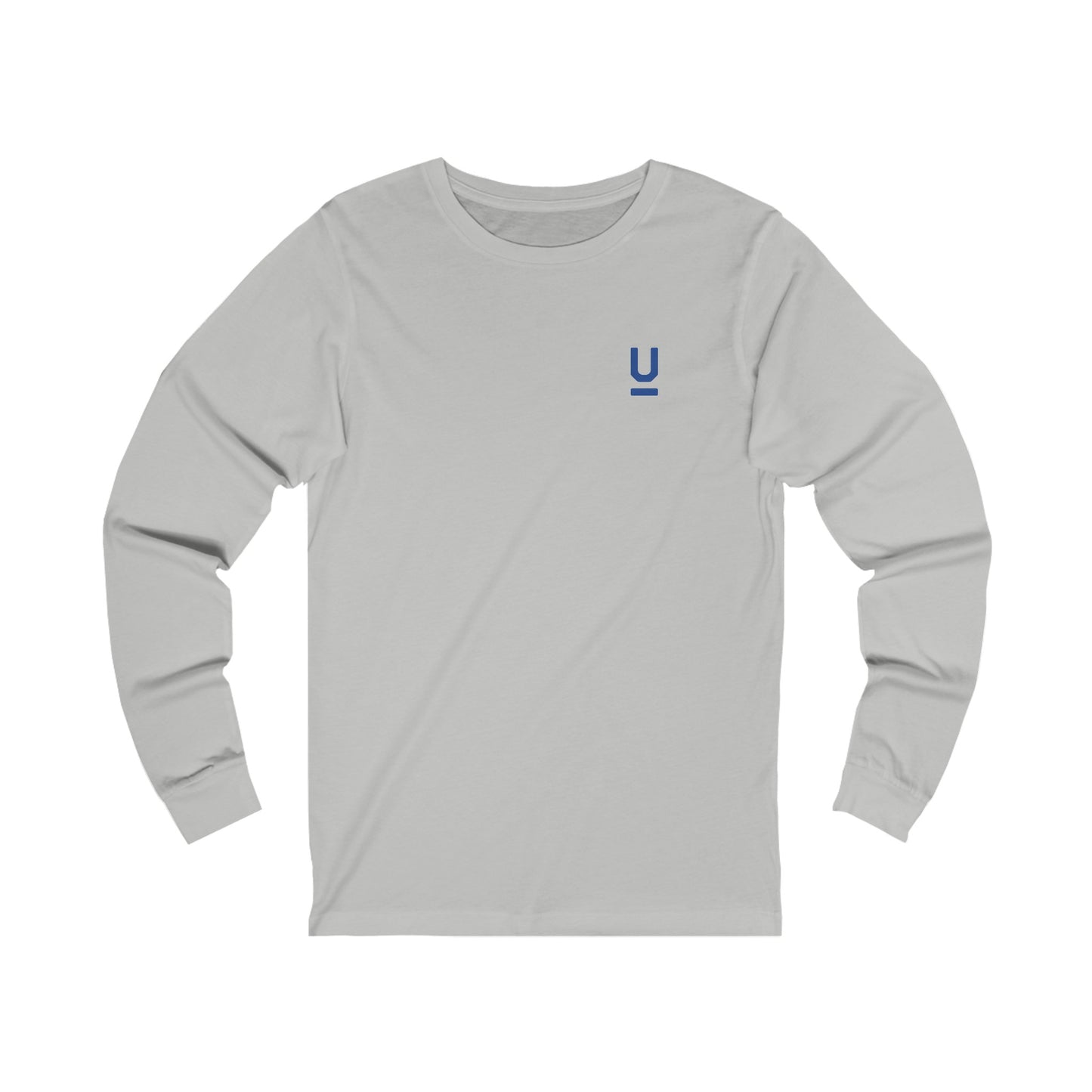Camiseta de manga larga de punto unisex - logo azul