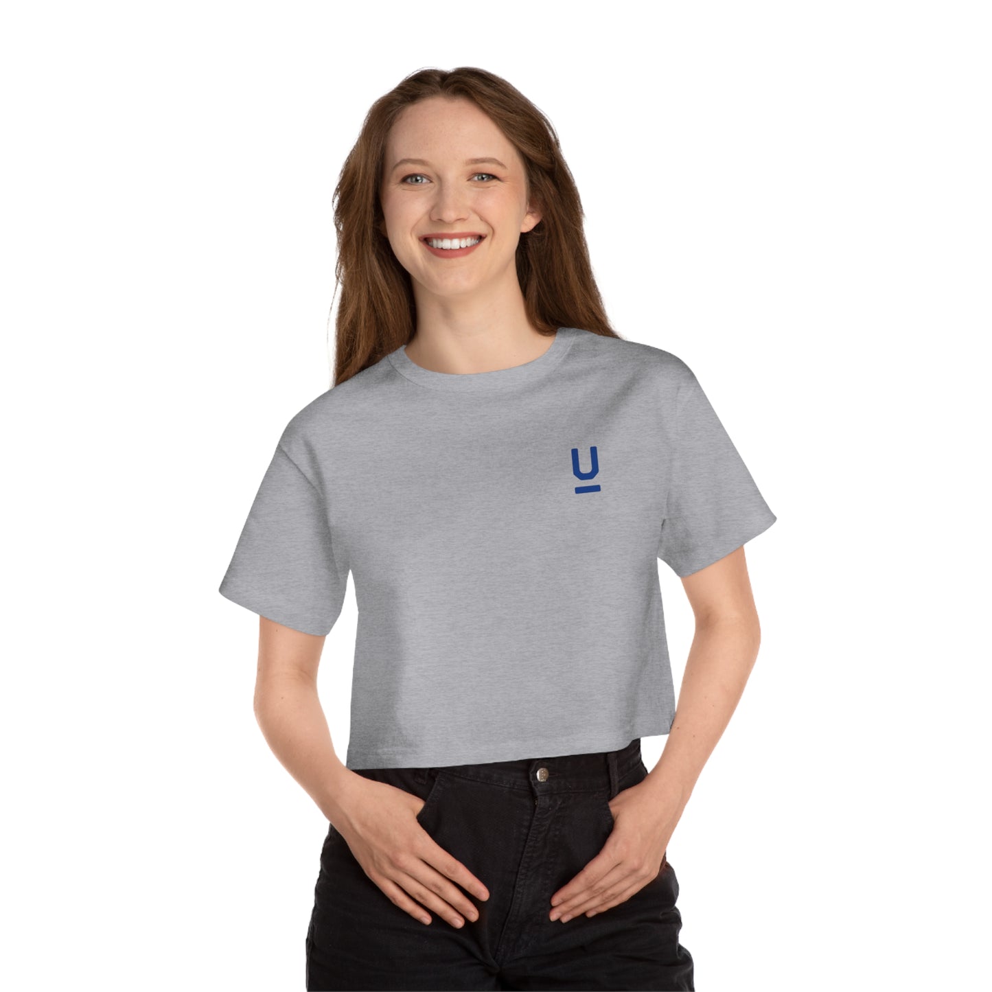 Camiseta corta para mujer - logo azul